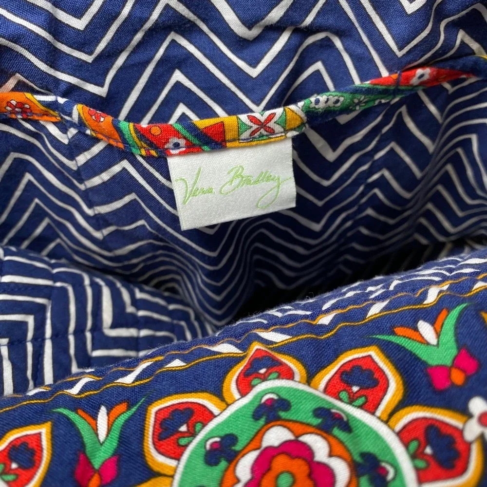 Vera Bradley Venetian Paisley Toggle Tote Bag Retired Quilted Purse